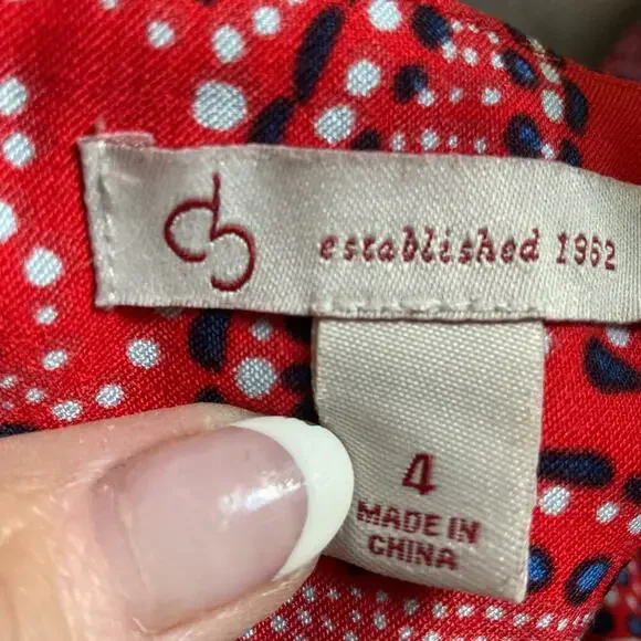 DB Est 1962 Orange Floral Sleeveless Fit/Flare Dress 4 - Picture 5 of 8